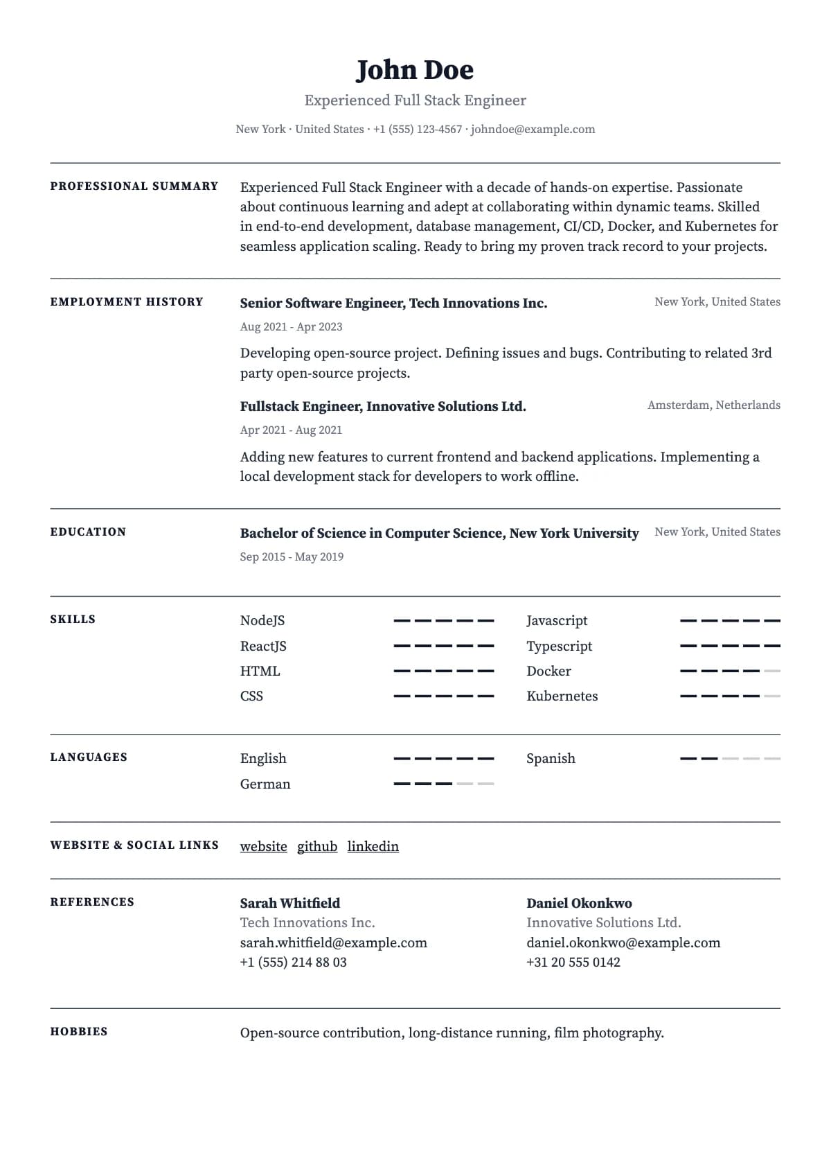 Alaz resume template